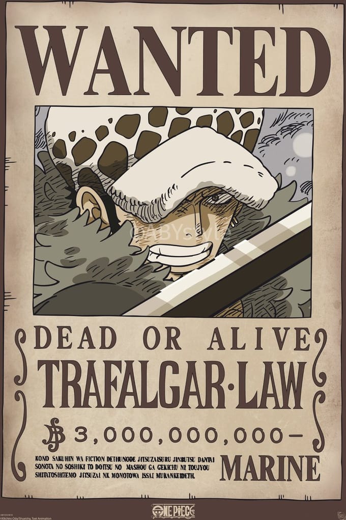 Poster One Piece - Wanted Law Wano 61x91,5cm