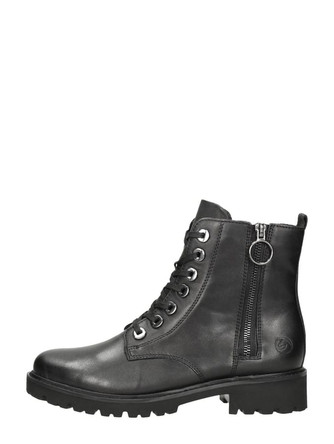 Remonte D8671-01 Veterboots Zwart Leer Dames - zwart - 43