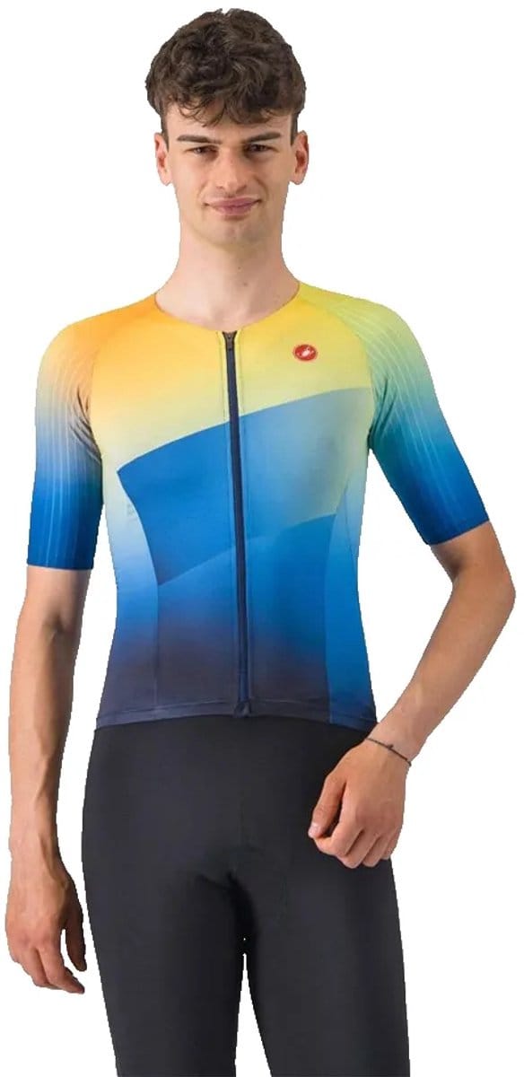 Castelli Free Speed 3 Race Triatlonshirt Met Korte Mouwen Blauw M Man