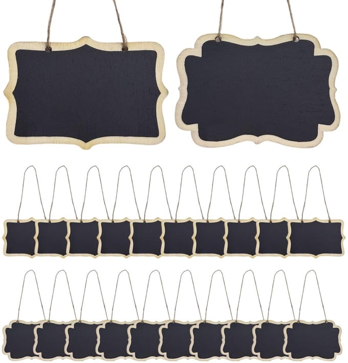 Cosensi - Set van 20 Mini Dubbelzijdige Schoolborden Hangers