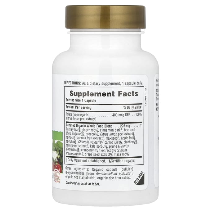 Source Of Life®, Tuin, Foliumzuur, Groentecapsules, 60