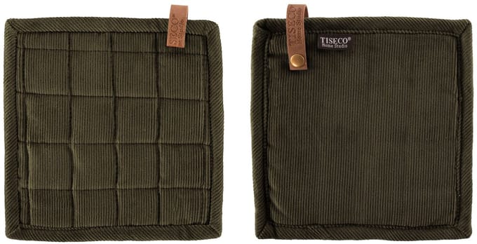 Tiseco Velmar Pannenlap - 2 Stuks - 20 x 20cm - Olijfgroen