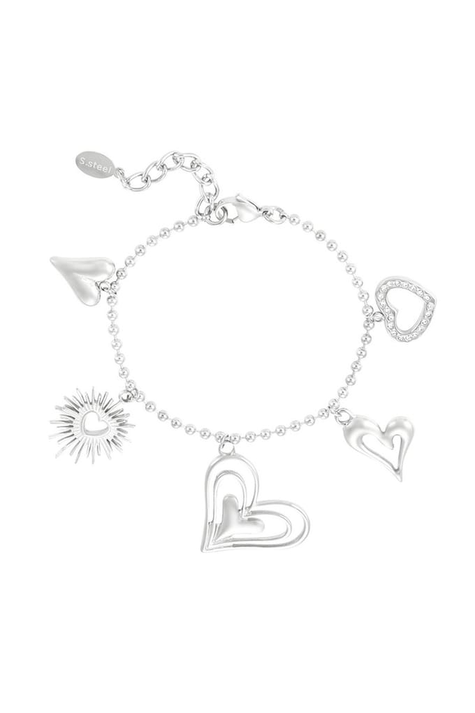Bijoutheek Armband (Sieraad) Loving Hearts Zilver