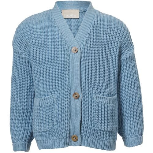 LUPILU Gebreid baby vestje (Blauw, 62-68)