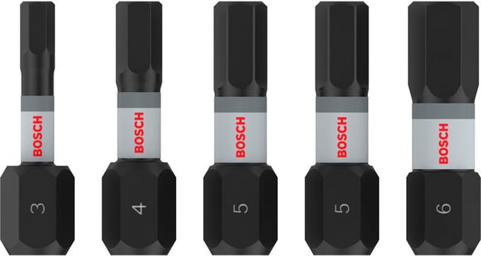 Bosch PRO Zeskant Slagbit H3 H4 H5(x2) H6 25 mm 5-delig - 2608521...
