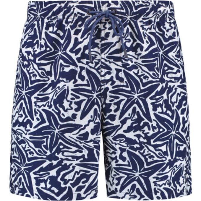 Shiwi Heren zwemshort mike 7" zeester print donkerblauw/wit