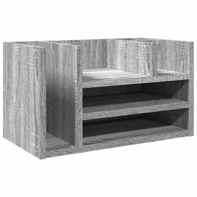 vidaXL - Bureau - organiser - 44,5x24x25 - cm - bewerkt - hout - grijs - sonoma - eiken