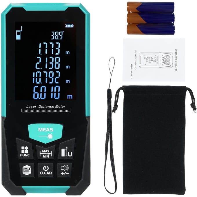 Télémètre laser professionnel 120 m 393 pi Télémètre à ruban laser avec mesure continue unique D3-70