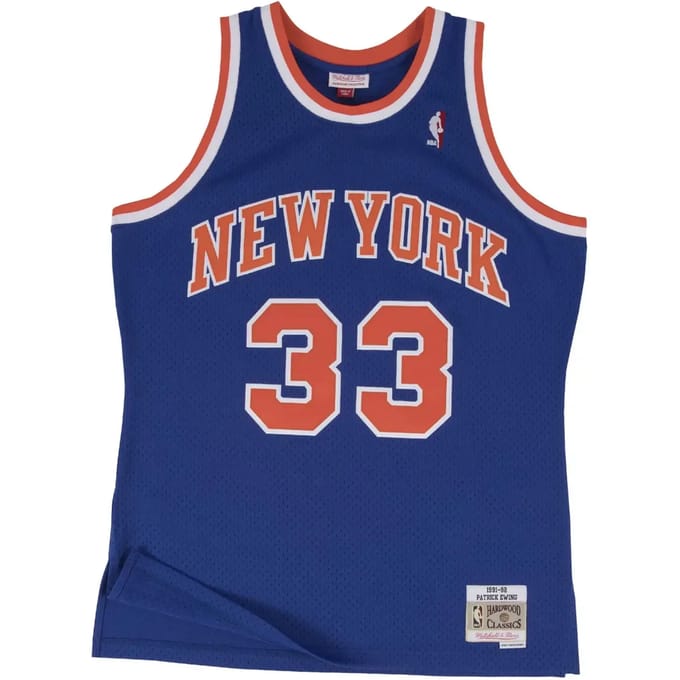 Mitchell And Ness NBA New York Knicks 1991-1992 Patrick Ewing Swingman Shirt Blauw