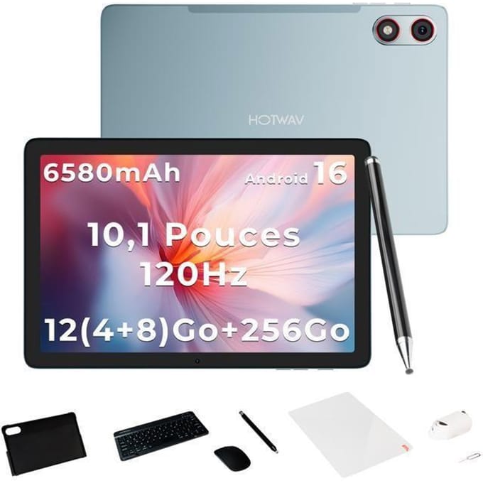 HOTWAV Pad 13 Pro Android 16 tablet 10,1 '' 120 Hz display Lichtgewicht ultradunne pad 4 GB 256 GB 6580 mAh 13 MP Octa-core tablet-pc