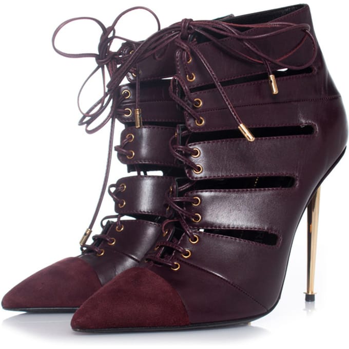 Tom Ford Cut-out veter enkellaarsjes
