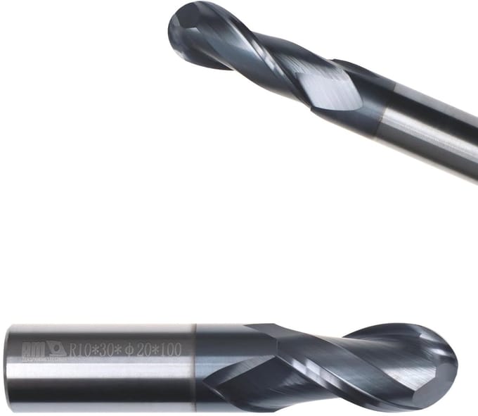 Radiusfrees Kogelfrees - Eindfrees Bolkop - Metaal Bewerken - Hoge Randstabiliteit - Ø16 / R=8 / 100mm - Metaal