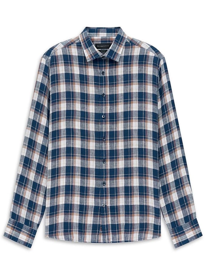 Overhemd Modern Fit Van Bugatti blauw