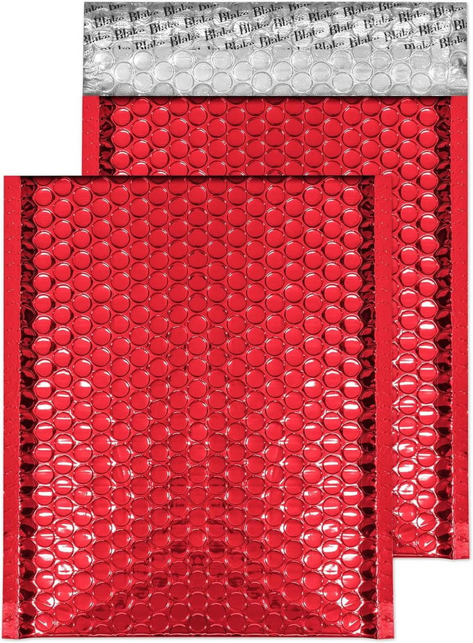 Duurzame Bubbelenveloppen Peel & Seal 100 Stuks C5+ Feestelijk Rood