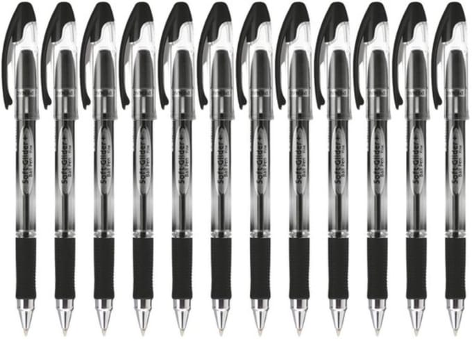 Penac - Soft Glider - Balpen - Zwart- 0.7 mm - 12 stuks