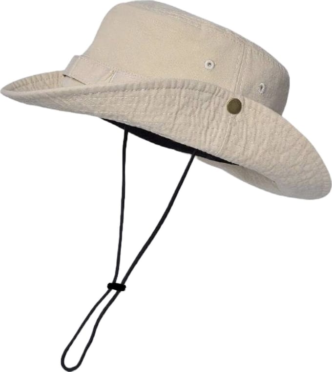 Safari Hoed Denim - Maat 57 - Zonnehoed - Dames Heren - Beige