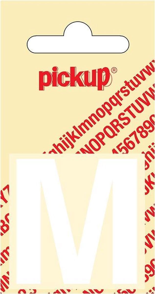 Pickup plakletter Helvetica 40 mm - wit M