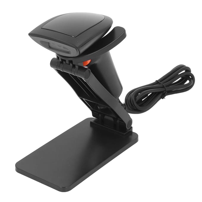 Barcodescanner met Standaard 1D 2D Handheld USB Bedraad Barcodelezer Plug and Play voor Magazijn black