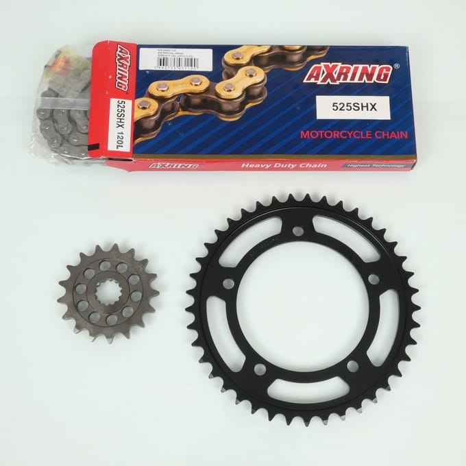 Kit chaîne Axring pour Moto Suzuki 1000 Dl V-Strom Xt Abs 2018 à 2019 Neuf