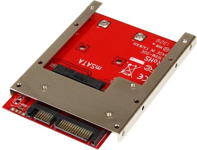 StarTech.com mSATA SSD Aan 2.5in SATA AV / multimedia paneel Converter