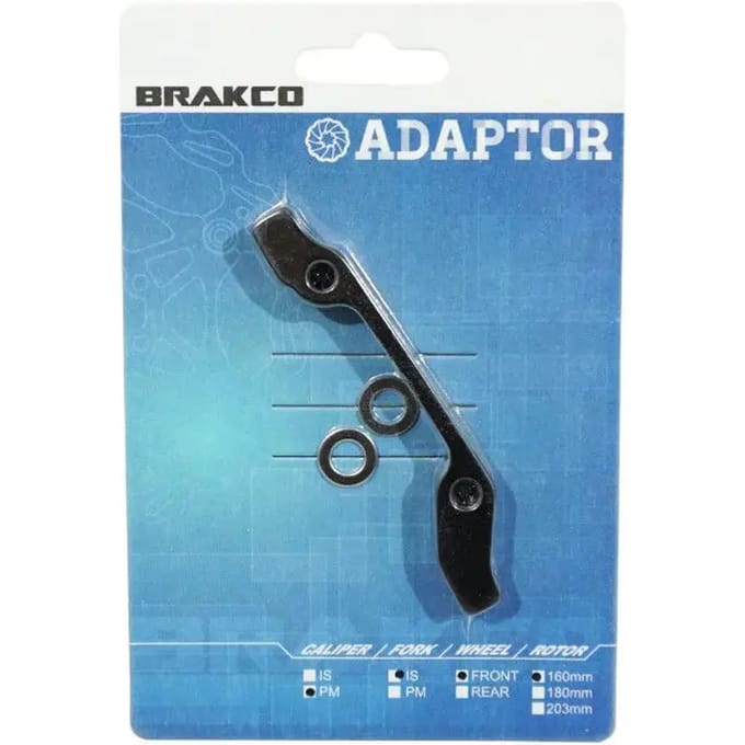 Schijfremadapter voor internationaal frame vork met schijf Brakco