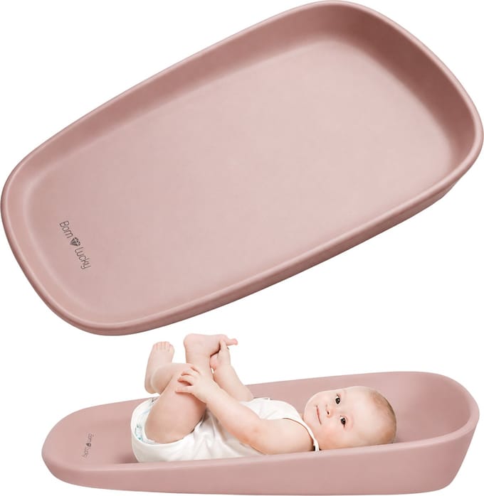 Born Lucky® Aankleedkussen Baby / Verschoonkussen Baby Roze - 68x43 cm