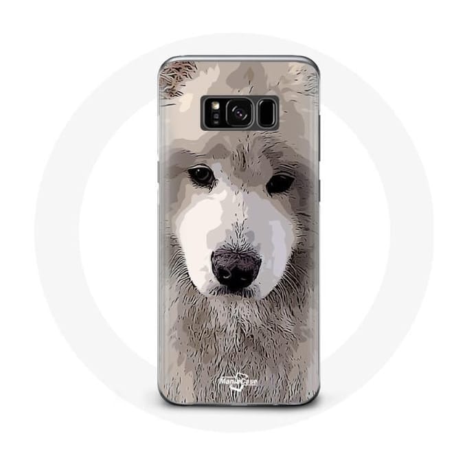 Coque pour Samsung Galaxy S8 Plus Samoyède Gris Race de chiens