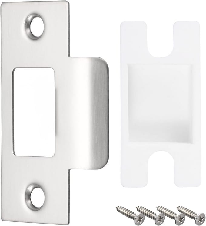 Sluitplaat voor Deurkozijn 70mm RVS 201 Zilver Incl. Schroeven