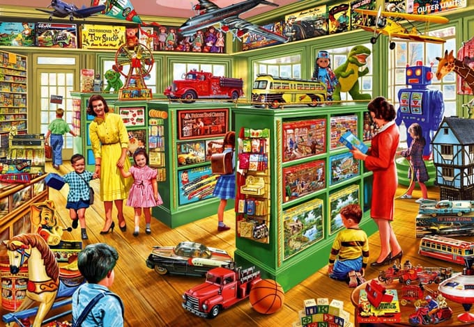 Bluebird Puzzle legpuzzel Toy Shop Interiors - 1000 stukjes.