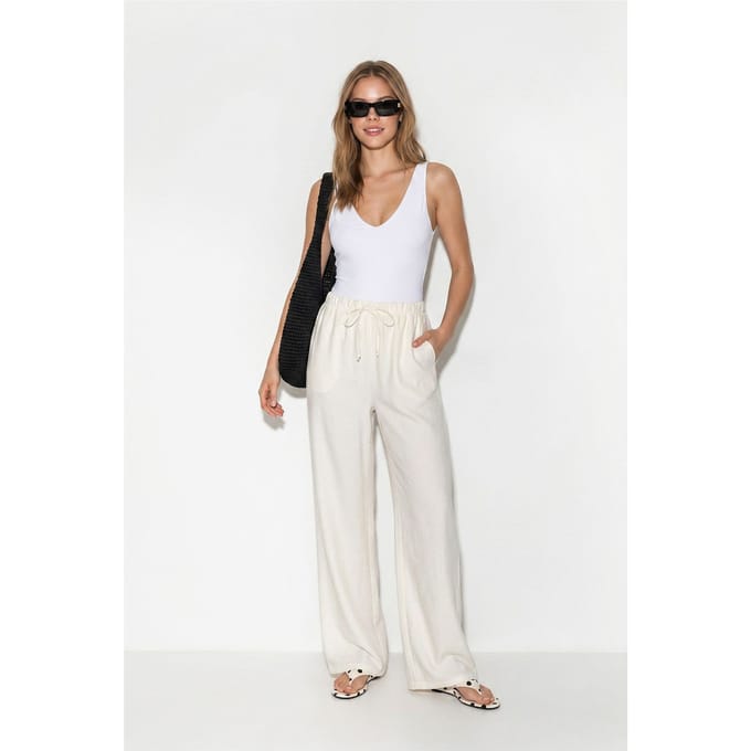 Dames Wijde Pijp Crêpe Broek