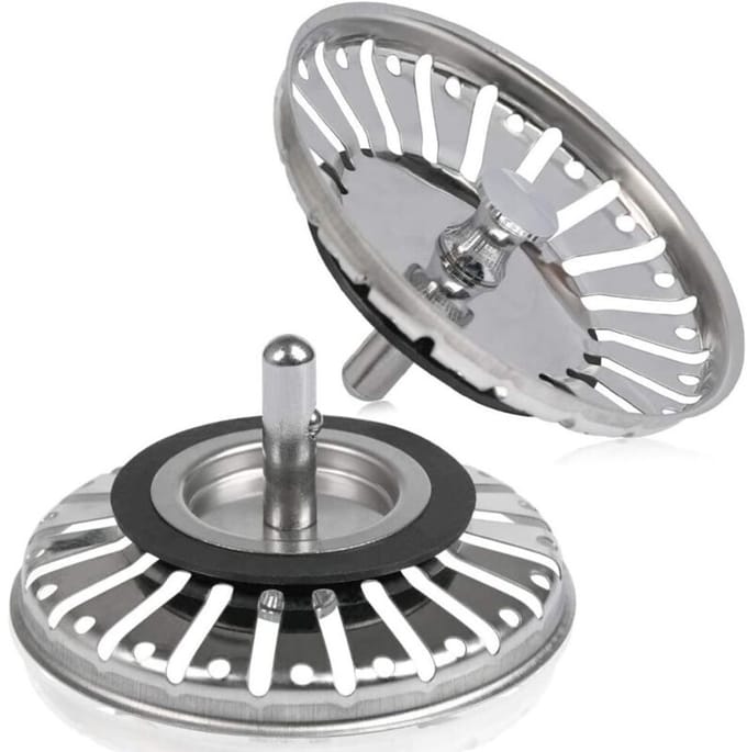 Twee roestvrijstalen filterzeven, 84 mm