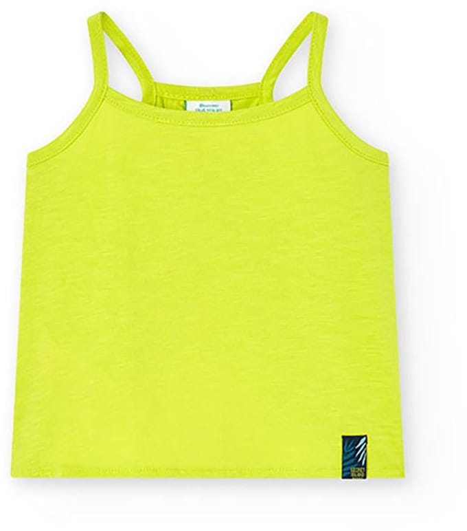 Boboli 458119 Mouwloos T-shirt Geel 4 Years Meisjes