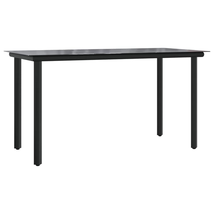 vidaXL - 9-delige - Tuinset - poly - rattan - zwart