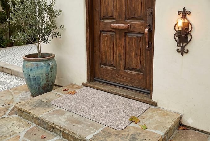 Maison Elara Samson Schoonloopmat – Wasbare Binnendeurmat – Katoen – Lichtbeige – 50 x 80 cm