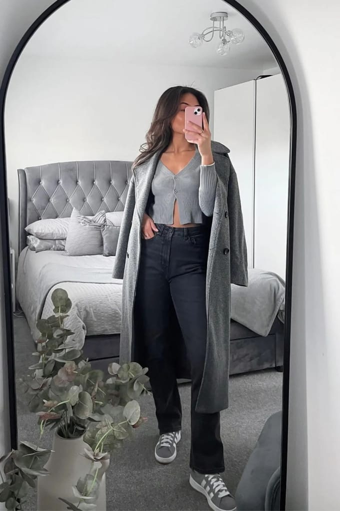Effen V-hals Korte Cardigan