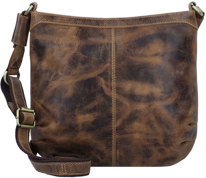 GREENBURRY schoudertas Vintage Crossbody Bag Brown bruine