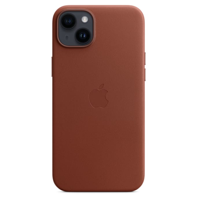 Leather Backcover MagSafe voor de Apple iPhone 14 Plus - Umber
