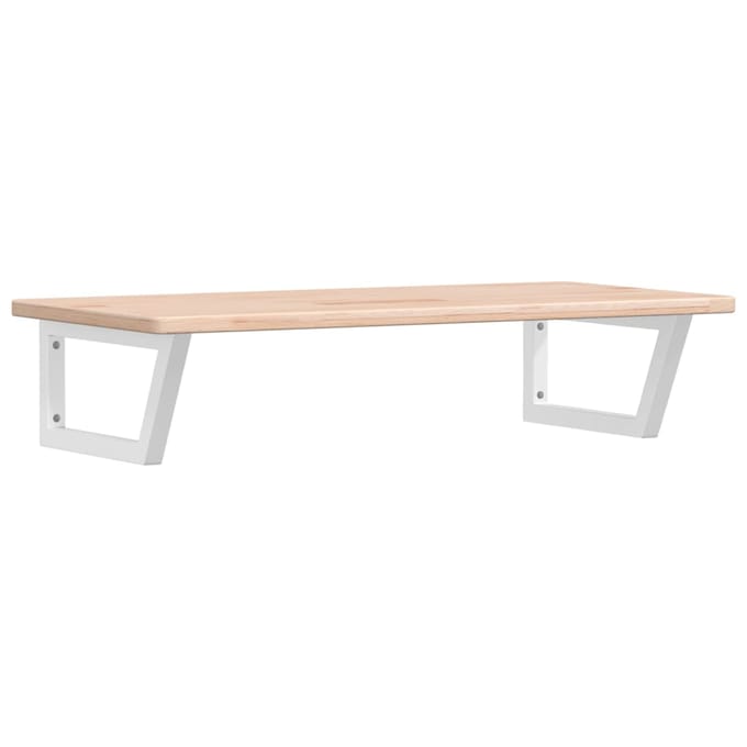 vidaXL - Badkamer - wandschap - staal - en - massief - eikenhout