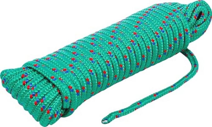 Multifunctioneel kunststof touw 6 mm x 10 m - Groen