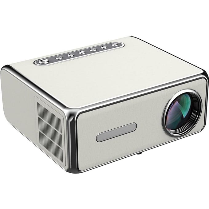 Projector 900 ANSI Lumen 2.4G+5G WiFi 1920*1080 Keystone Correctie Draagbare Projector Quad-core EU Plug zilver