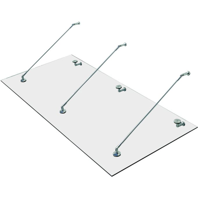 4goodz Glazen Deurluifel Gehard Glas met RVS - 200X90 cm