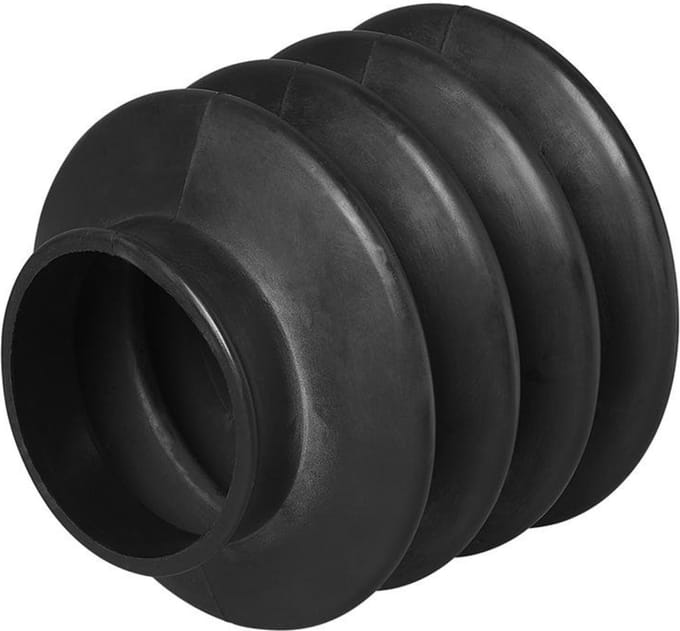 ProPlus Universele Stofhoes Oplooprem Ø 45/60 x 120 mm – Voor bescherming van de schuifstang – Rubber beschermhoes – Zwart