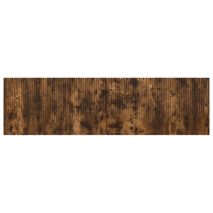 vidaXL - Wandgemonteerd - Hoofdbord - HOORN - Gerookt - eiken - Bewerkt - hout