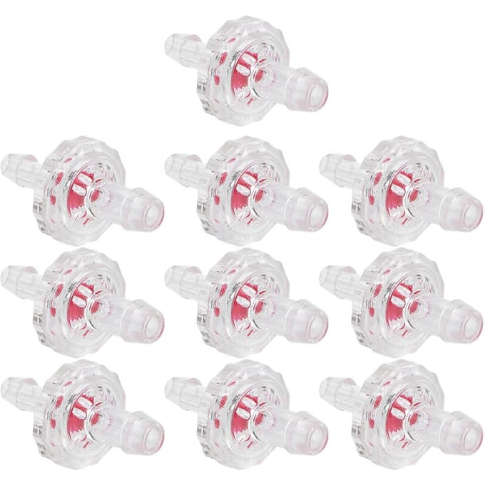 10 STUKS PP Aquarium Luchtpomp Variabele Diameter Unidirectionele Terugslagklep Aquarium Benodigdheden Accessoire white