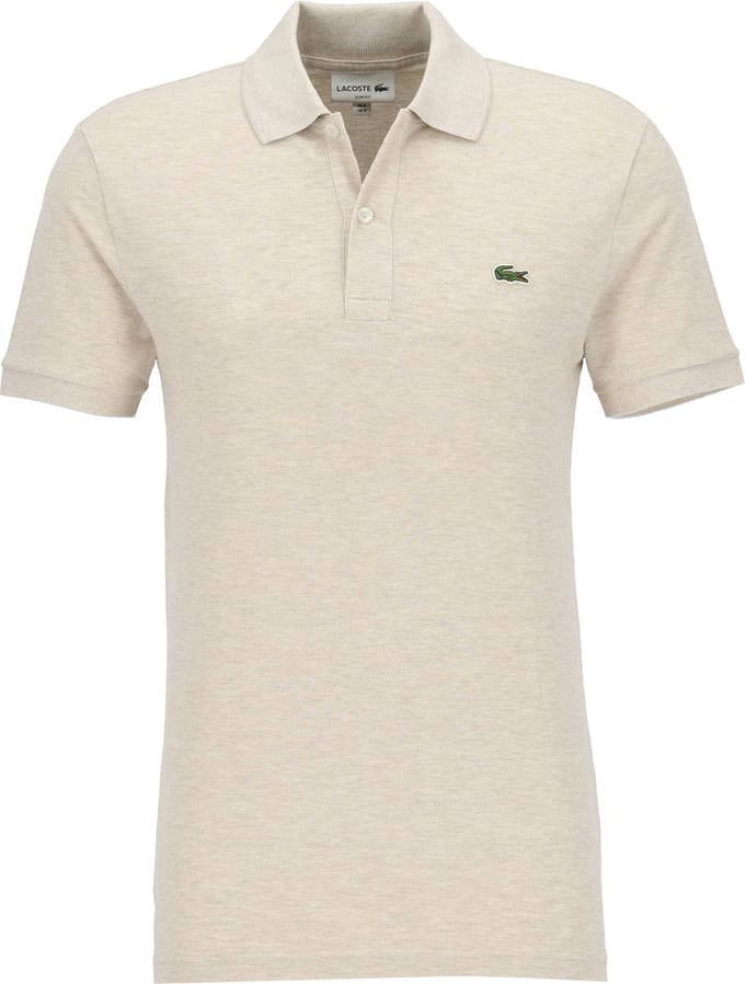 Lacoste Slim Fit polo - grijs beige