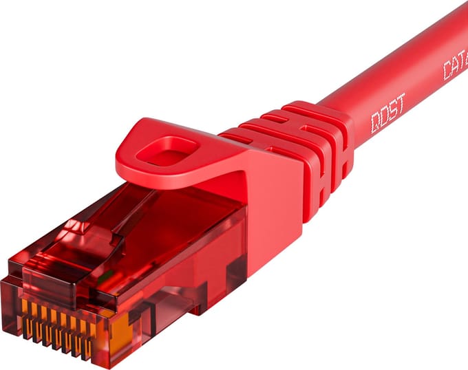 Qost - CAT6 internetkabel - 100% koper / UTP - 10 Gbps / 250 MHz - RJ45 Connectoren - Patchkabel / Netwerkkabel - 2 meter - Rood