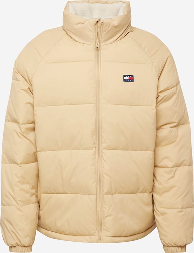 Tommy Jeans jas Gentle Gold - creme - heren - maat L - winterjas - puffer
