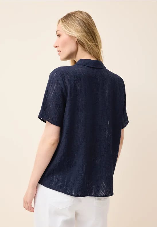 Blouse shirt met textuur