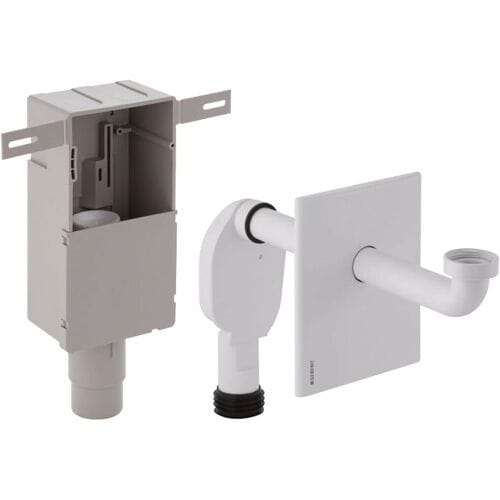 Geberit inbouwsifon - voor wastafel - met afdekplaat - met aansluitbocht van D - 32mm - 5/4" - D - 50