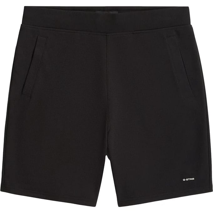 straight fit short met structuurpatroon